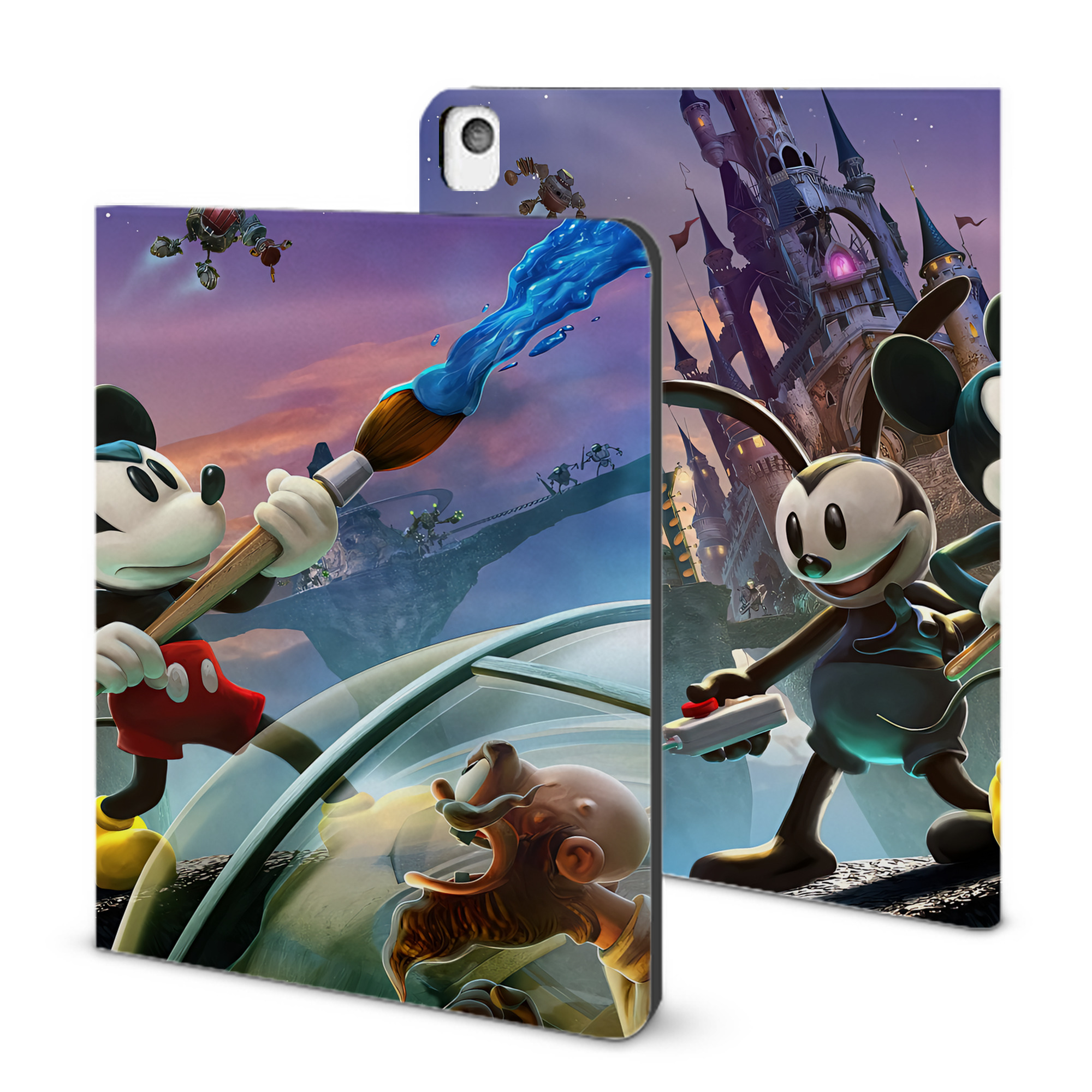 （画像用） ミッキーマウス Mickey Mouse IPadケース ペンホルダー付き ブックスタイルデザイン